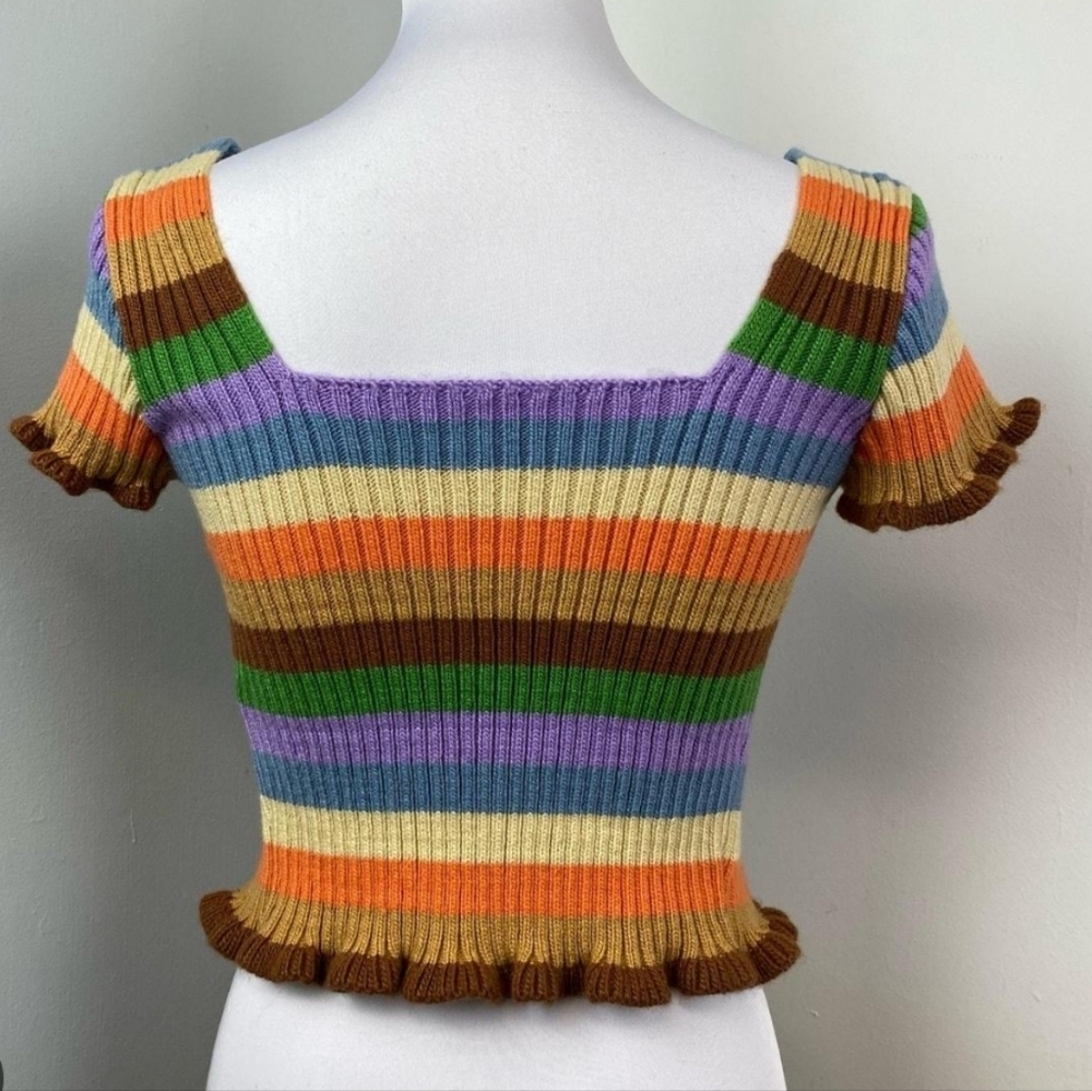 The Ragged Priest Colorful Striped Knit Top_S - Picture 3 of 4